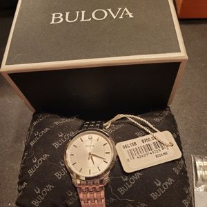 New Silver 7"  Bulova Woman's Watch